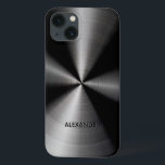 Texto personalizado de padrão metálico preto sem m<br><div class="desc">Padrão de aço inoxidável brilhante preto. Não é um metal real,  mas uma imagem dele. Disponível em outros produtos</div>