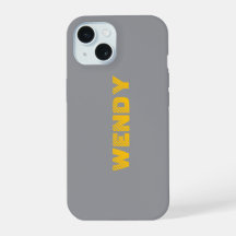 Texto personalizado desbotado amarelo em cinza 