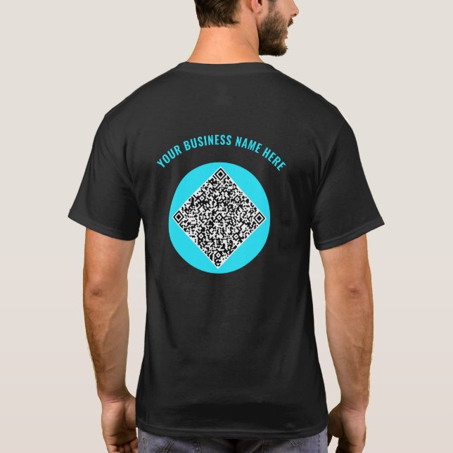 Texto personalizado do código QR Camisa comercial  (Verso)