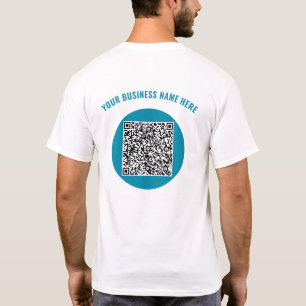 Texto personalizado do código QR Camisa comercial 