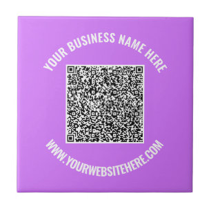 Texto personalizado do código QR e Azulejo cerâmic
