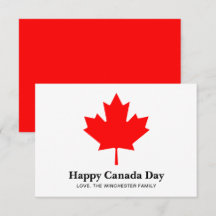 Texto personalizado do Dia do Canadá Feliz com fol