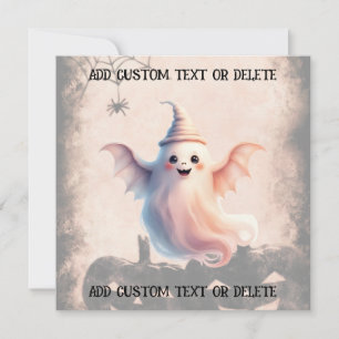 Texto Personalizado do Fantasma de Cuta de Convite