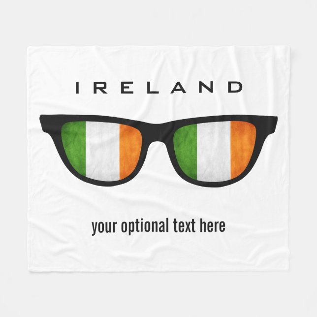 Texto personalizado do Irish Shades e cobertores d (Frente (Horizontal))