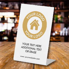 Texto personalizado do logotipo comercial Sinal de