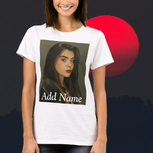 Texto Personalizado do Nome da Foto - Camisa T Per