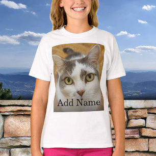 Texto Personalizado do Nome da Fotografia Camiseta