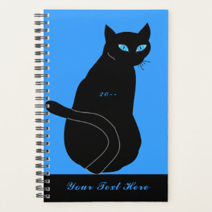 Texto Personalizado do Planejador de Cat Preto Nom