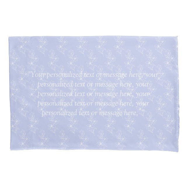 Texto personalizado do quarto azul-azul-botânico d (Frente)