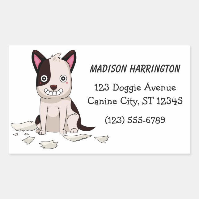 Texto personalizado e adesivos coloridos do Cachor (Frente)