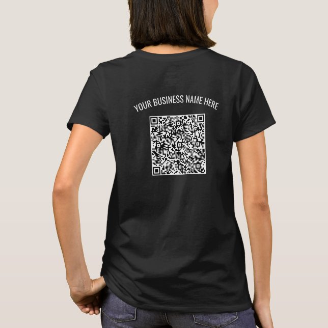Texto Personalizado e Camisa de Código QR Personal (Verso)