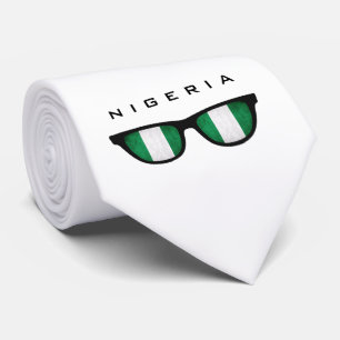 Texto personalizado e gravata de cores do Nigéria