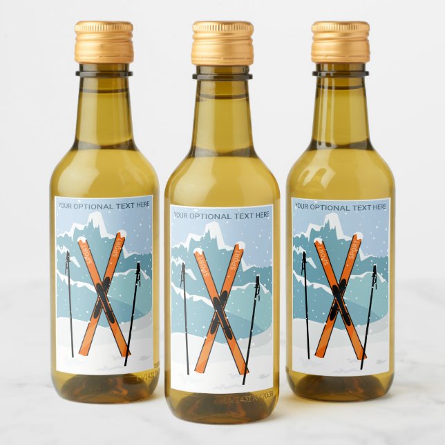 Texto Personalizado Esqui Inverno (Garrafas)