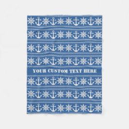 Texto personalizado náutico e cobertores de folhet