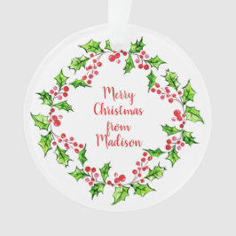 Texto personalizado ornamento de texto de Natal