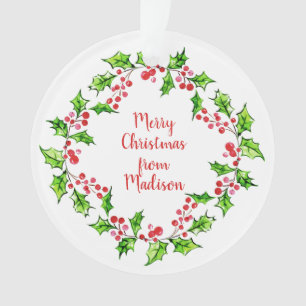 Texto personalizado ornamento de texto de Natal