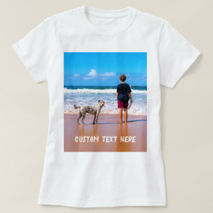 Texto Personalizado Personalizado Sua Camisa Fotog