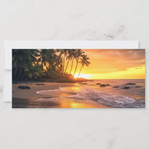 Texto personalizado — Sunset de praia tropical