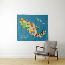 Texto personalizado tapeçaria do mapa cultural do 