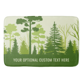 Texto personalizado tapetes de banho verde Florest