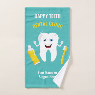 Texto personalizado Toalha de mão dentária