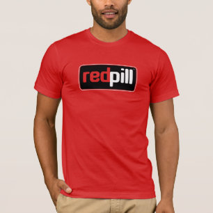 Texto Red Pill™ Logotipo Preto - Camisa Roupa am