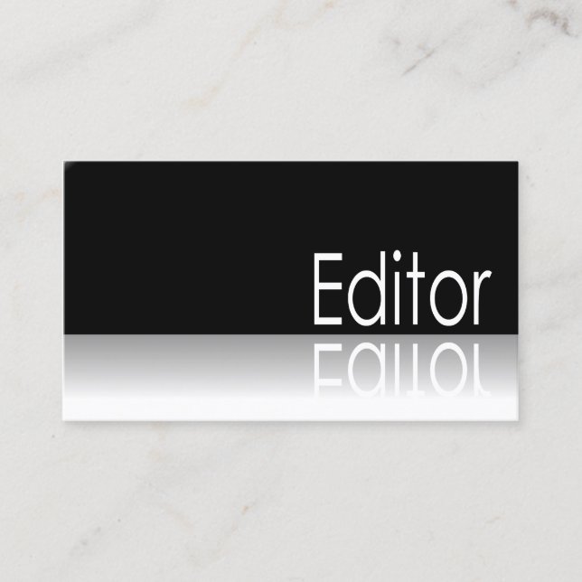 Texto Reflexo - Editor - Cartão de visita (Frente)