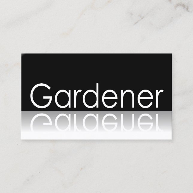 Texto Reflexo - Gardener - Cartão de visita (Frente)