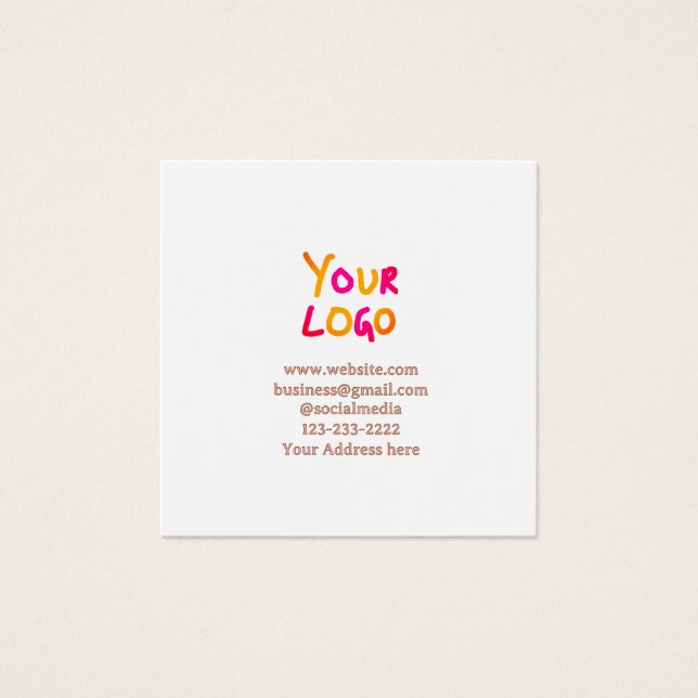 texto simples mínimo adicione seu logotipo/design  (Frente)