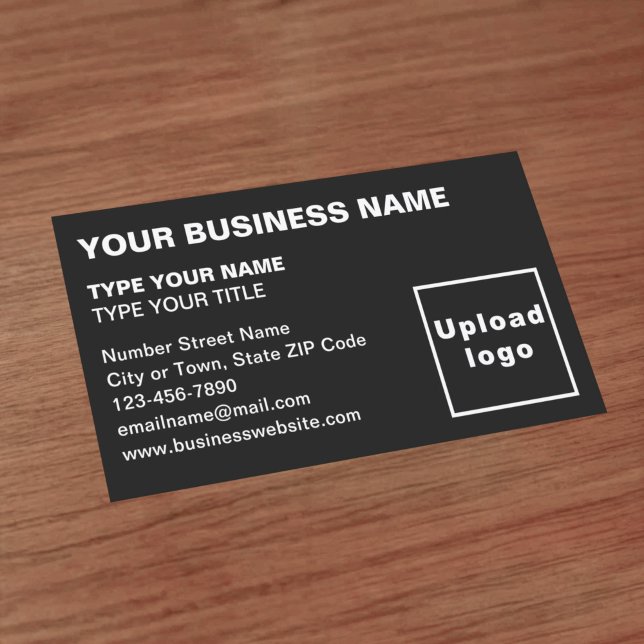 Textos alinhados à esquerda Cartão de visita preto (Front of the business card)