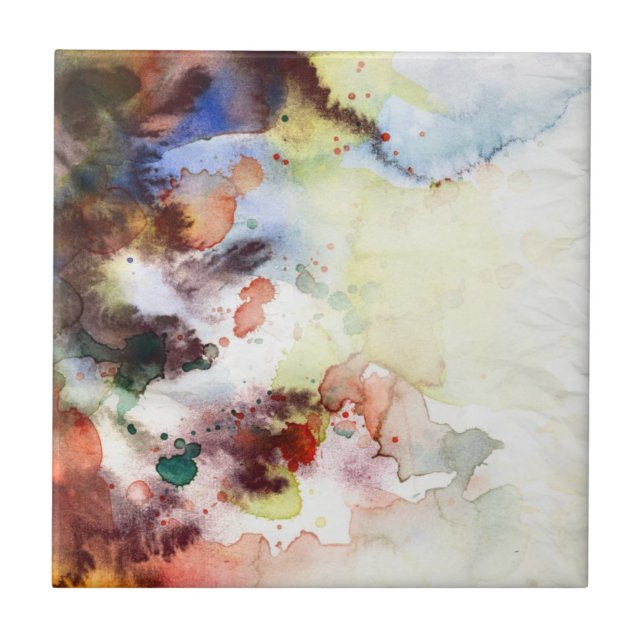 Textura abstrata do grunge da aguarela com pintura (Frente)