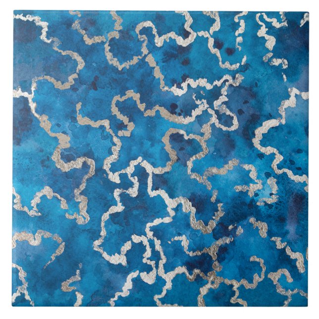 Textura Azul Wavy Watercolor (Frente)