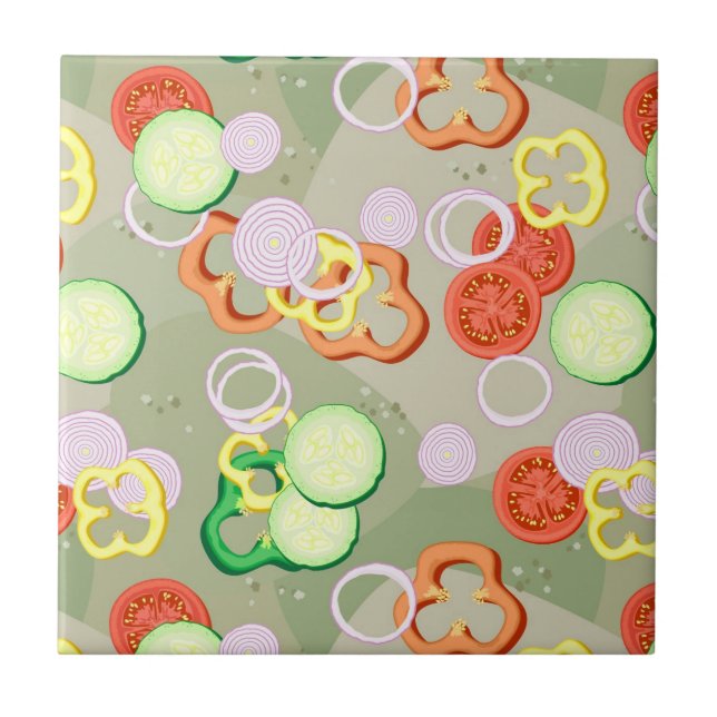 Textura com fatias de vegetais (Frente)