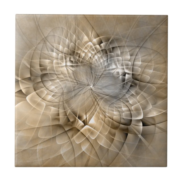 Textura de Arte Fractal Abstrato Tons Terrosos (Frente)