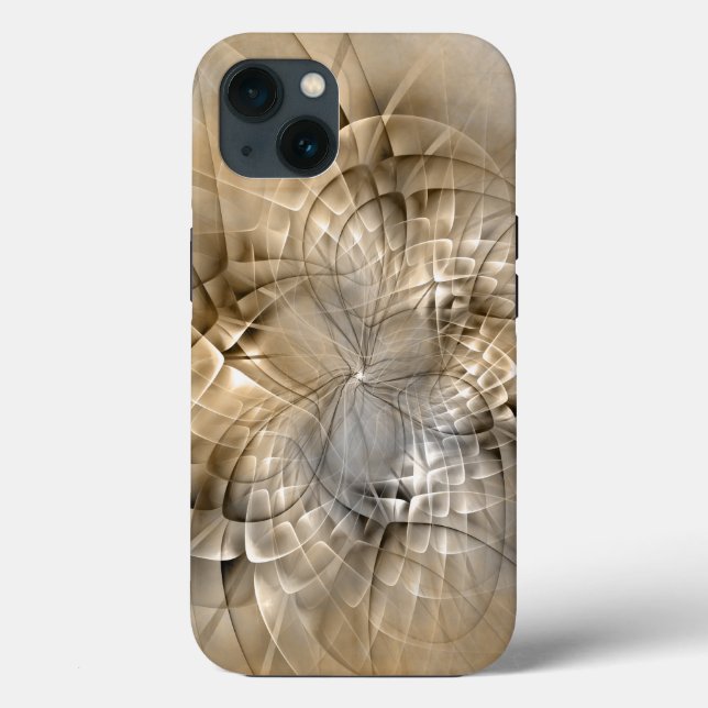 Textura de Arte Fractal Moderna em Tons Terrosos (Verso)