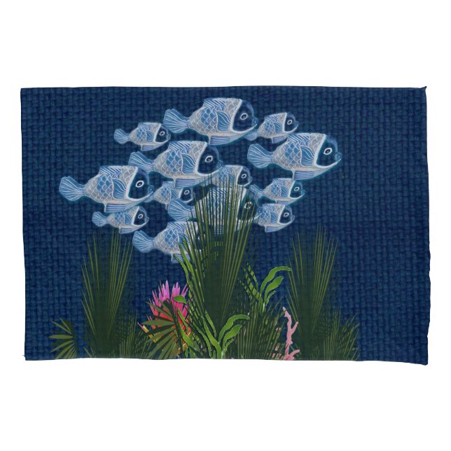 Textura de marinho,Peixe,Coral Rosa (Frente)