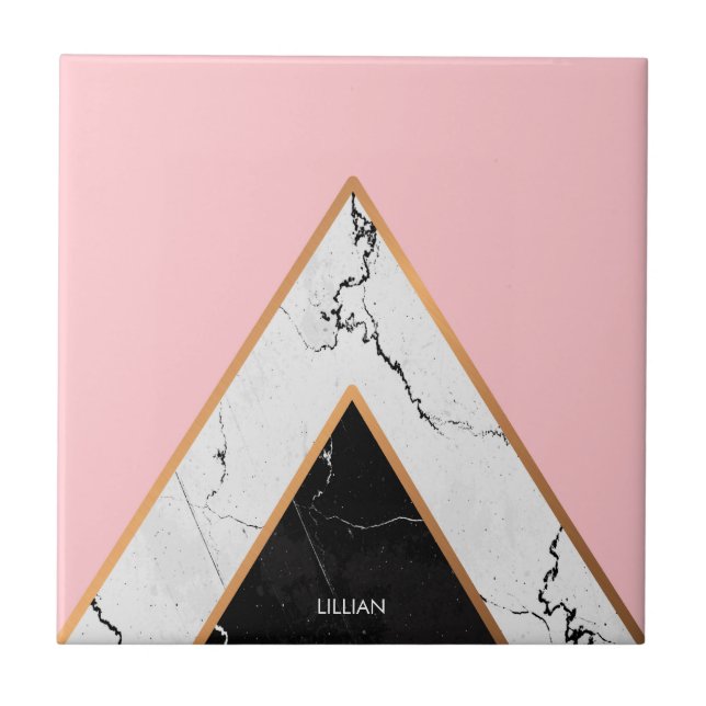 Textura de mármore com linhas douradas (Frente)