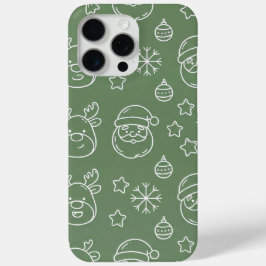 Textura de Natal verde com elementos festivos