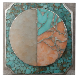Textura de pedra prateada e pêssego