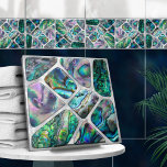Textura de Shell de Abalone - Colagem de Células N<br><div class="desc">Este azulejo maravilhoso faz parte da minha coleção de Sonhos Abalone. Use-o sozinho ou em combinação com outros azulejos para criar um olhar atordoante no banheiro ou no chá - mosaico do azulejo de sotaque atrás do misturador ou da banheira, por exemplo, ou use-os para a mesa ou a armação...</div>