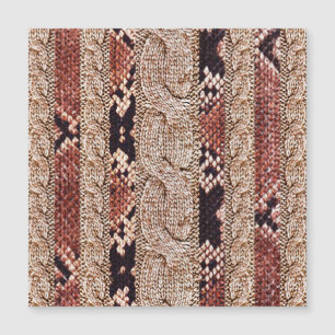 Textura de tricô, padrão geométrico de cobra.