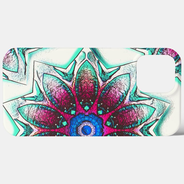 Textura floral de desenho de ciano metálico a tint (Verso (horizontal))