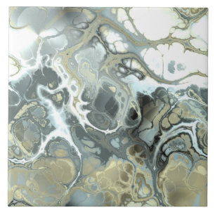 Textura Fluida de Pedra de Mármore Dourado e Cinza