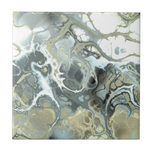 Textura Fluida de Pedra de Mármore Dourado e Cinza