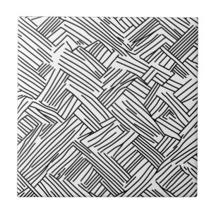 Textura Geométrica Abstrata Preta e Branca Moderna