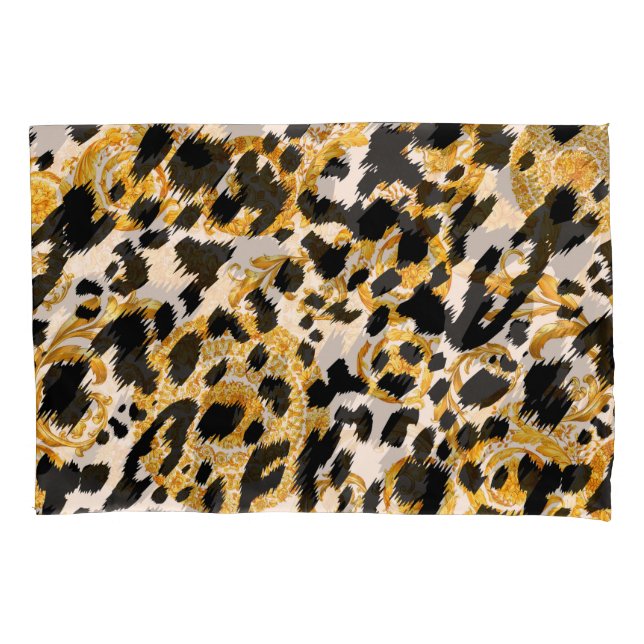 Textura leopardo: padrão barroco-ouro. (Frente)