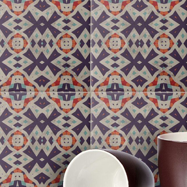 Textura Pedra Distante Geométrica do Mosaico Étnic (Criador carregado)