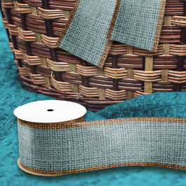 Textura Realista de Burlap Simples Sage Russo Verd