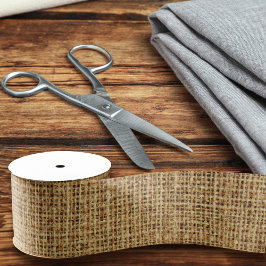 Textura Realista em Burlap Simples Castanho Russo