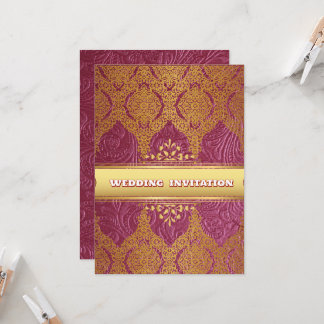Textura rosa Convite Floral Islâmico para Casament